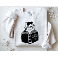 Cat Reading To Kill A Mockingbird Funny Sweatshirt