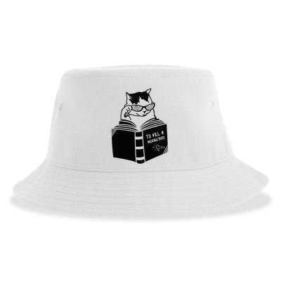 Cat Reading To Kill A Mockingbird Funny Sustainable Bucket Hat