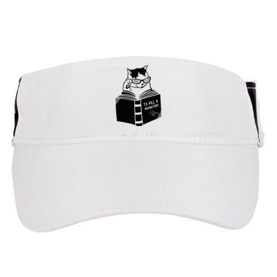 Cat Reading To Kill A Mockingbird Funny Adult Drive Performance Visor