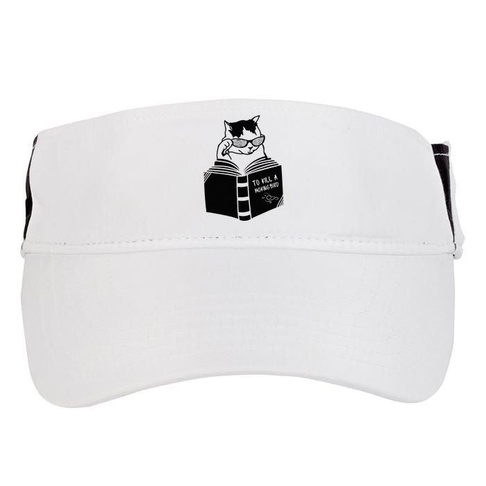 Cat Reading To Kill A Mockingbird Funny Adult Drive Performance Visor