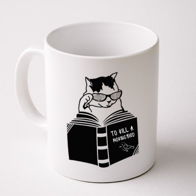 Cat Reading To Kill A Mockingbird Funny Mug