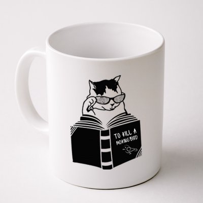 Cat Reading To Kill A Mockingbird Funny Coffee Mug