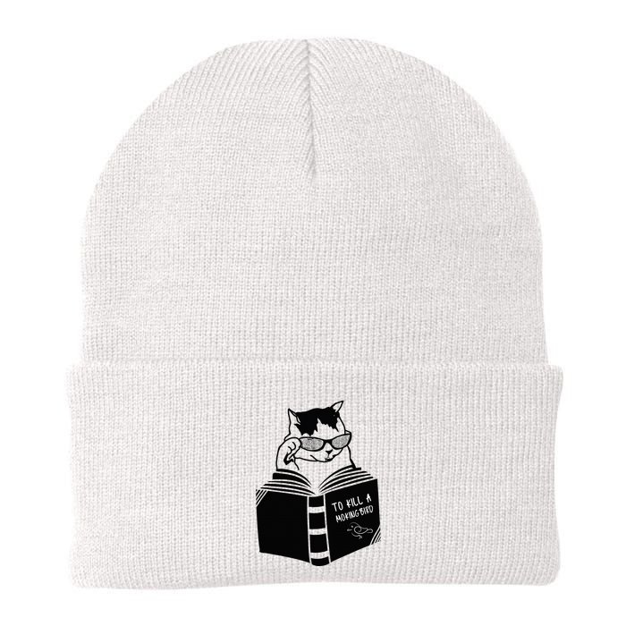 Cat Reading To Kill A Mockingbird Funny Beanie