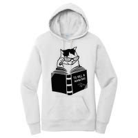 Cat Reading To Kill A Mockingbird Funny Women's Pullover Hoodie