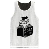 Cat Reading To Kill A Mockingbird Funny Mesh Reversible Basketball Jersey Tank