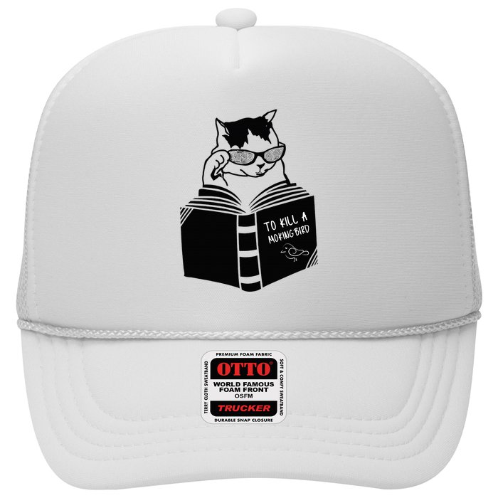 Cat Reading To Kill A Mockingbird Funny Trucker Hat