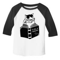 Cat Reading To Kill A Mockingbird Funny Toddler Fine Jersey T-Shirt
