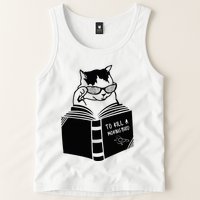 Cat Reading To Kill A Mockingbird Funny Tank Top