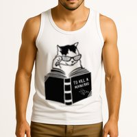 Cat Reading To Kill A Mockingbird Funny Tank Top