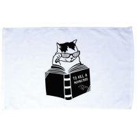 Cat Reading To Kill A Mockingbird Funny Microfiber Hand Towel