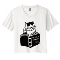Cat Reading To Kill A Mockingbird Funny Crop Top