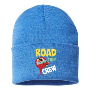 Cool Road Trip Crew Funny Summer Vacation Travel Fan Gift Cool Gift Sustainable Knit Beanie