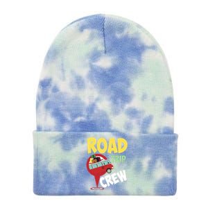 Cool Road Trip Crew Funny Summer Vacation Travel Fan Gift Cool Gift Tie Dye 12in Knit Beanie