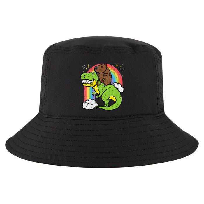 Capybara Riding Trex Dino Cute Capy Rodent Cool Comfort Performance Bucket Hat