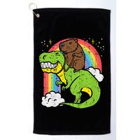 Capybara Riding Trex Dino Cute Capy Rodent Golf Towel
