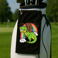 Capybara Riding Trex Dino Cute Capy Rodent Golf Towel