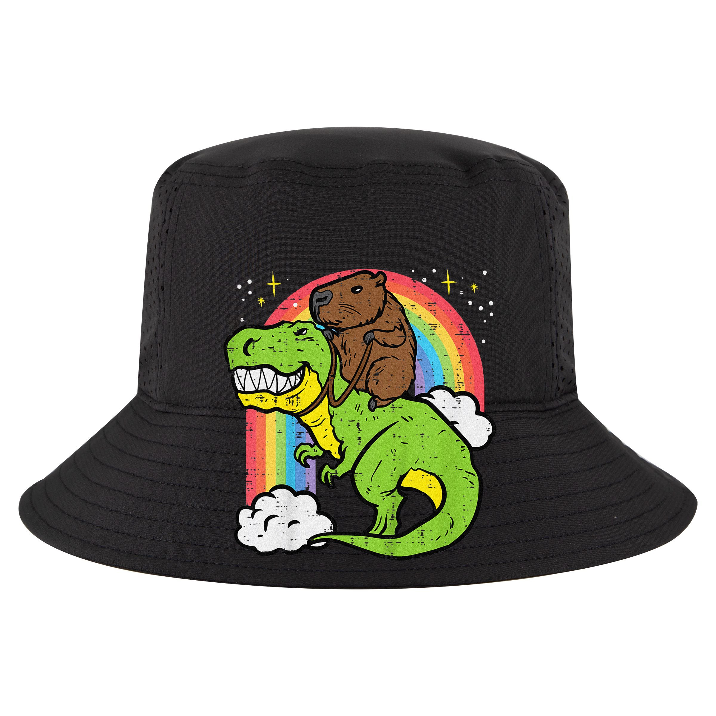 Capybara Riding Trex Dino Cute Capy Rodent Women's Crop Top Tee