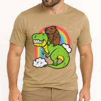 Capybara Riding Trex Dino Cute Capy Rodent Performance Shirt