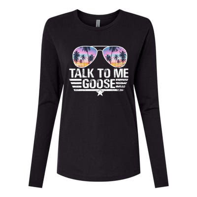 Cool Retro Talk To Me Goose Sunglasses Womens Cotton Relaxed Long Sleeve T-Shirt