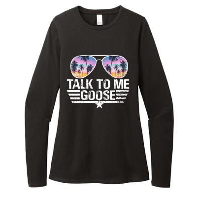 Cool Retro Talk To Me Goose Sunglasses Womens CVC Long Sleeve Shirt