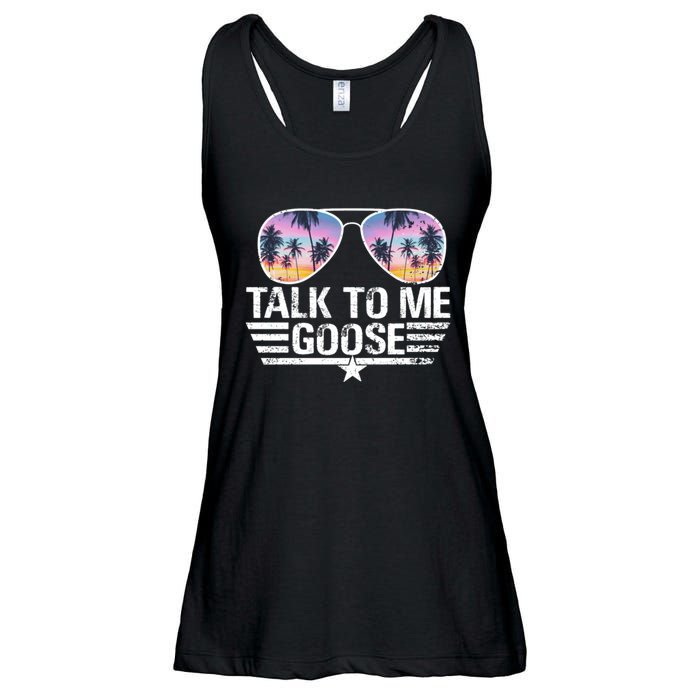 Cool Retro Talk To Me Goose Sunglasses Ladies Essential Flowy Tank