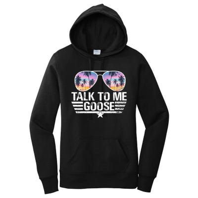 Cool Retro Talk To Me Goose Sunglasses Women's Pullover Hoodie