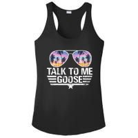 Cool Retro Talk To Me Goose Sunglasses Ladies PosiCharge Competitor Racerback Tank