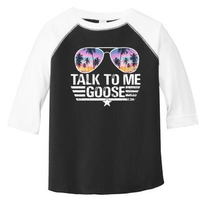 Cool Retro Talk To Me Goose Sunglasses Toddler Fine Jersey T-Shirt