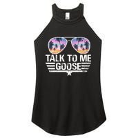 Cool Retro Talk To Me Goose Sunglasses Women's Perfect Tri Rocker Tank