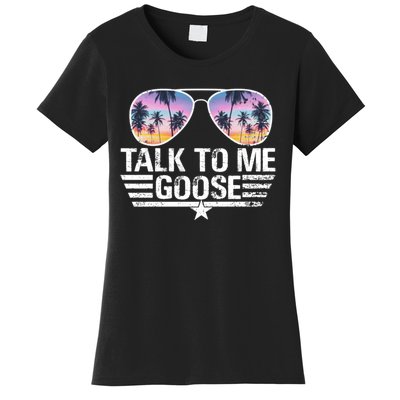 Cool Retro Talk To Me Goose Sunglasses Women's T-Shirt