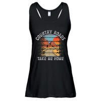 Country Roads Take Me Home Country Music Retro Ladies Essential Flowy Tank