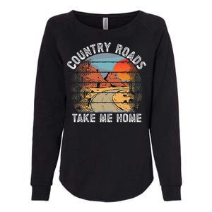 Country Roads Take Me Home Country Music Retro Womens California Wash Sweatshirt