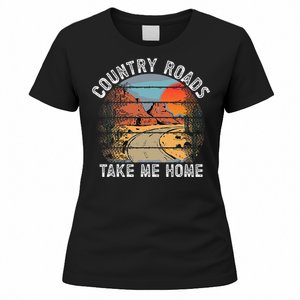 Country Roads Take Me Home Country Music Retro Women's T-Shirt