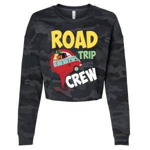 Cool Road Trip Crew Funny Summer Vacation Travel Fan Gift Cropped Pullover Crew