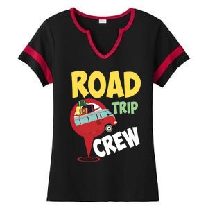 Cool Road Trip Crew Funny Summer Vacation Travel Fan Gift Ladies Halftime Notch Neck Tee