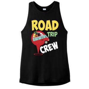 Cool Road Trip Crew Funny Summer Vacation Travel Fan Gift Ladies PosiCharge Tri-Blend Wicking Tank