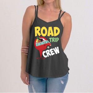 Cool Road Trip Crew Funny Summer Vacation Travel Fan Gift Women's Strappy Tank