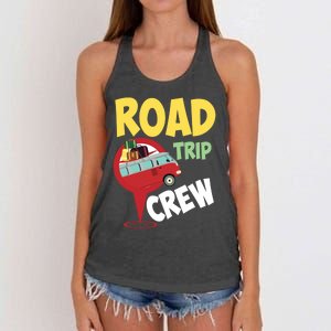 Cool Road Trip Crew Funny Summer Vacation Travel Fan Gift Women's Knotted Racerback Tank