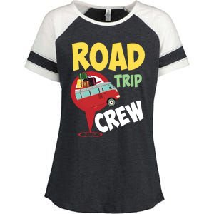 Cool Road Trip Crew Funny Summer Vacation Travel Fan Gift Enza Ladies Jersey Colorblock Tee