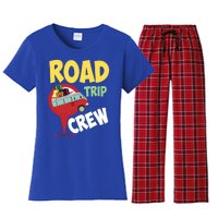 Cool Road Trip Crew Funny Summer Vacation Travel Fan Gift Women's Flannel Pajama Set