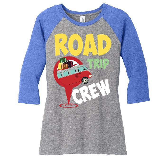 Cool Road Trip Crew Funny Summer Vacation Travel Fan Gift Women's Tri-Blend 3/4-Sleeve Raglan Shirt