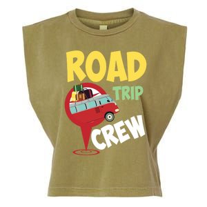 Cool Road Trip Crew Funny Summer Vacation Travel Fan Gift Garment-Dyed Women's Muscle Tee