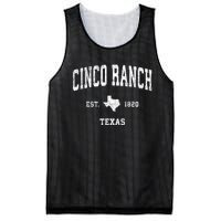 Cinco Ranch Texas Tx Vintage Sports Mesh Reversible Basketball Jersey Tank