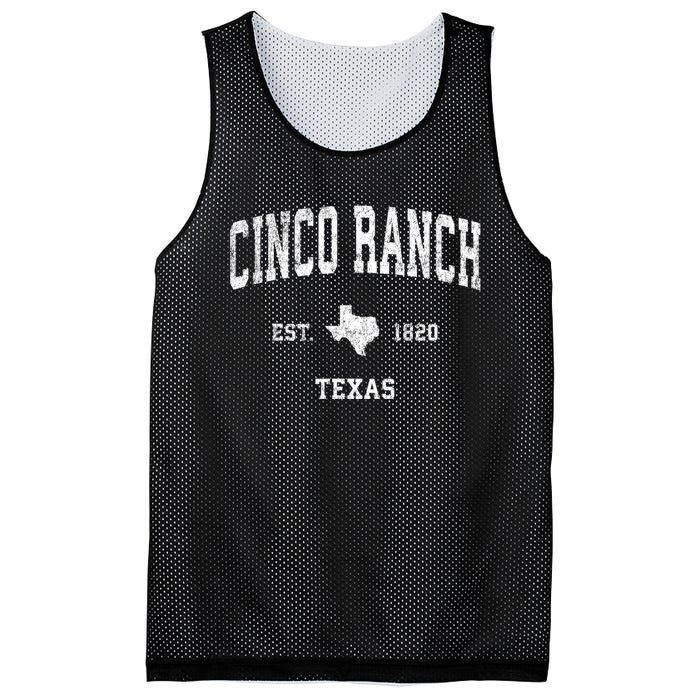 Cinco Ranch Texas Tx Vintage Sports Mesh Reversible Basketball Jersey Tank