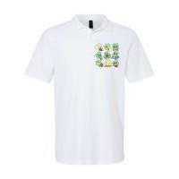 Cute Retro Teacher St Patricks Day Shamrock Irish Lucky Softstyle Adult Sport Polo