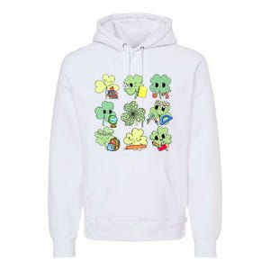 Cute Retro Teacher St Patricks Day Shamrock Irish Lucky Premium Hoodie