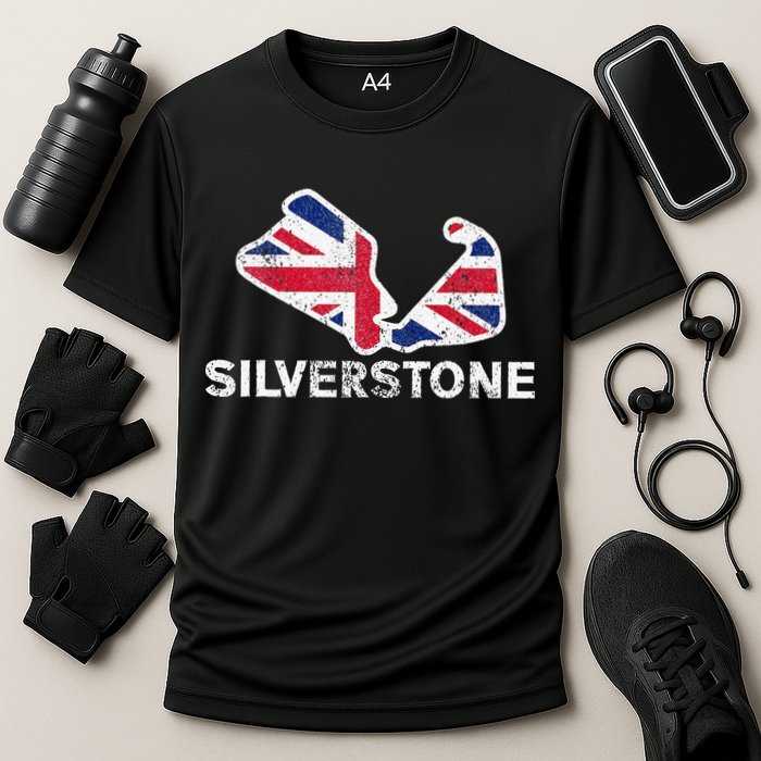 Car Racing Track In England Silverstone Circuit Racing Fans Cooling Performance Crew T-Shirt