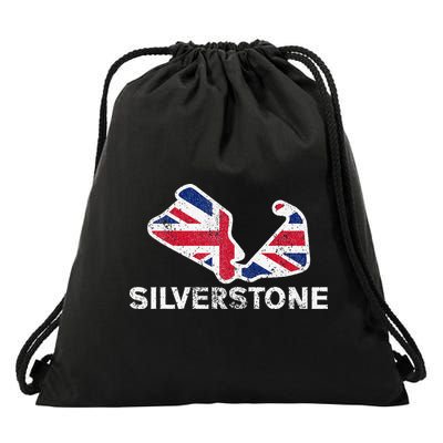 Car Racing Track In England Silverstone Circuit Racing Fans Drawstring Bag