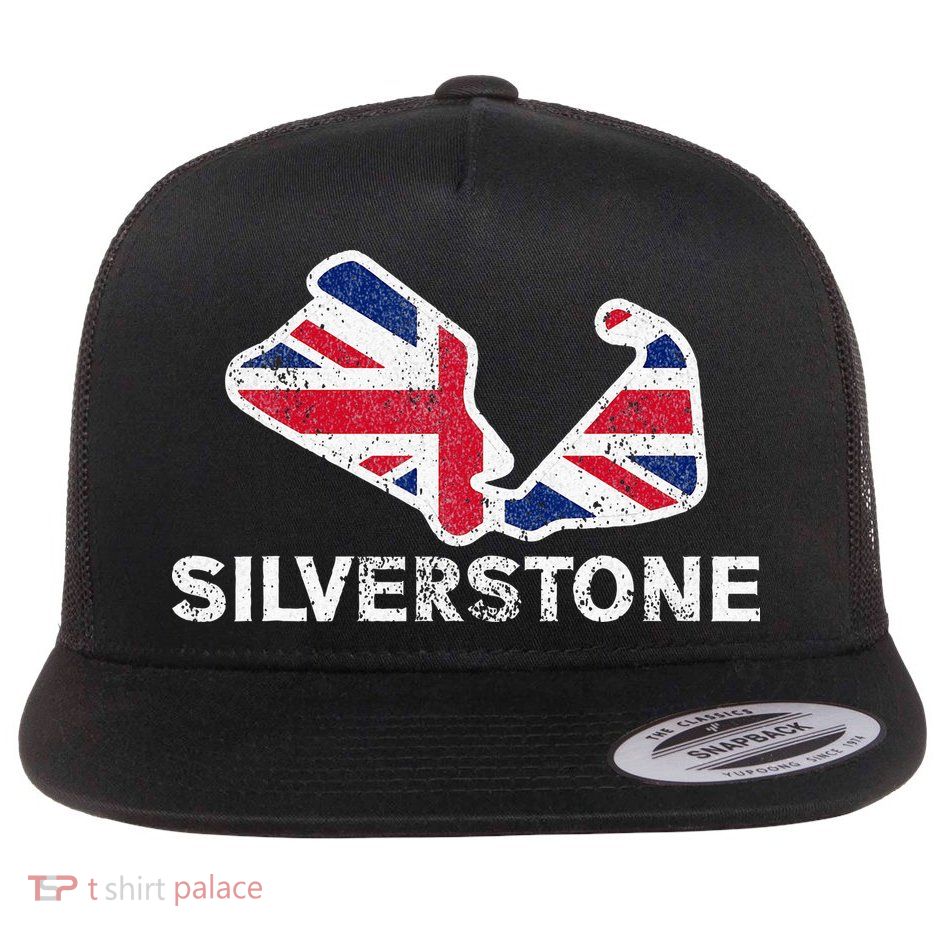 Car Racing Track In England Silverstone Circuit Racing Fans Flatbill Hat