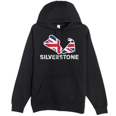 Car Racing Track In England Silverstone Circuit Racing Fans Premium Pullover Hoodie